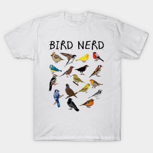 'Bird Nerd Different Kinds of Bird' Cute Bird Lover Gift T-Shirt